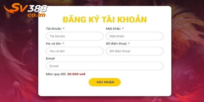 Hướng dẫn đăng ký SV388 trên điện thoại và máy tính